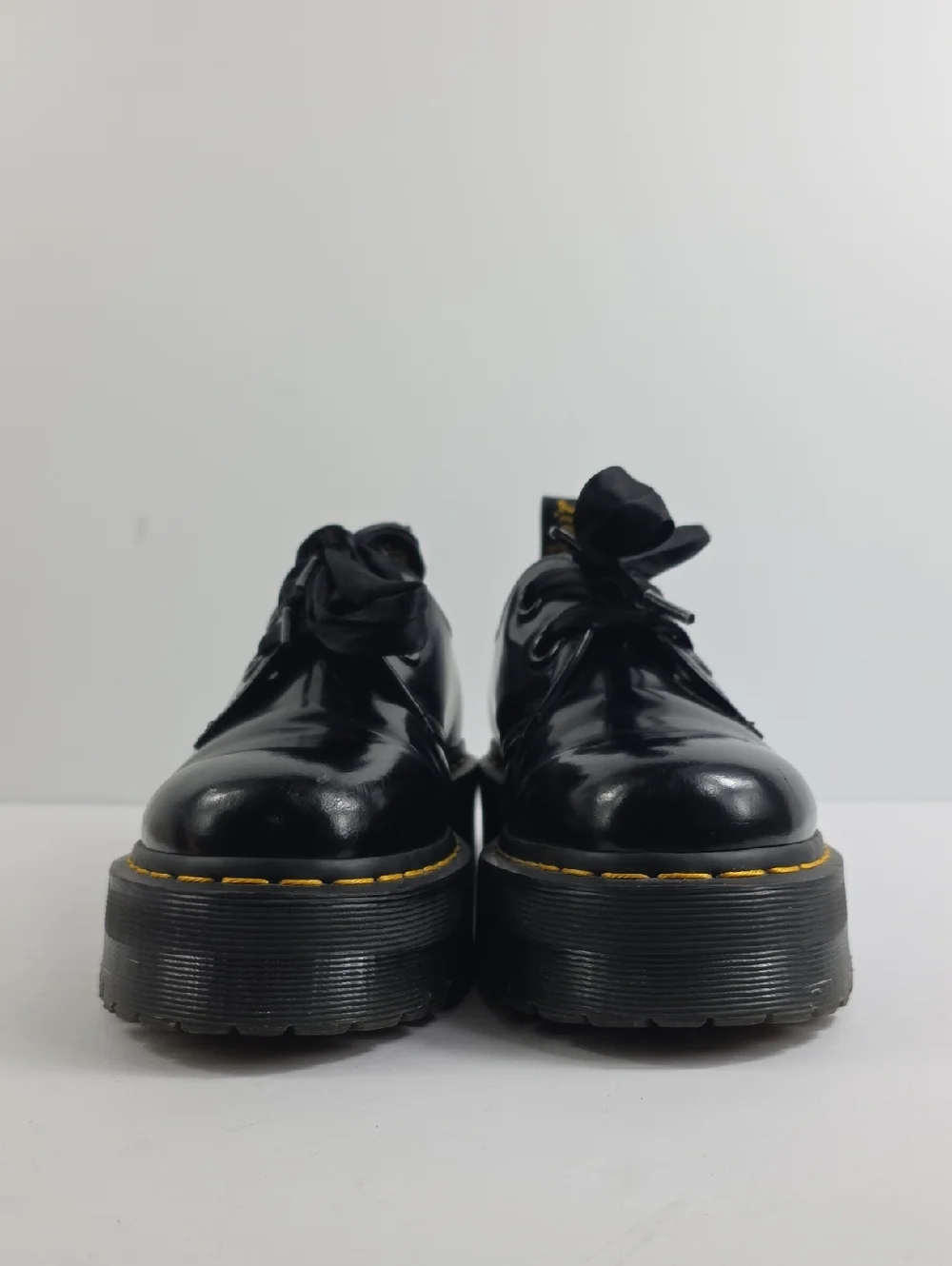Dr. Martens Holly Black Patent Leather Platform Women's Shoes Size 9